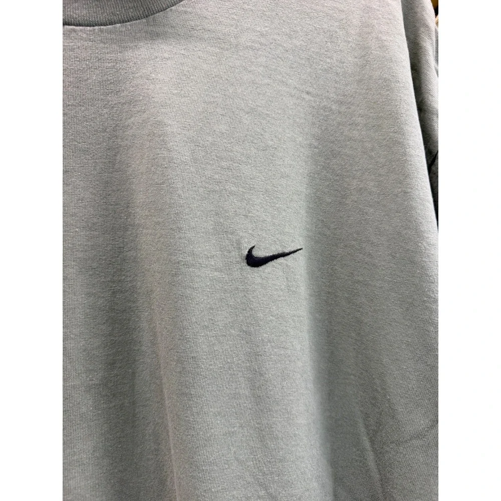 Nike Mens Embroidered Swoosh T-Shirt Sage Green Short Sleeve Large L 6055
